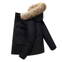 Chaqueta acolchada de invierno unisex personalizada Abrigo de plumón negro